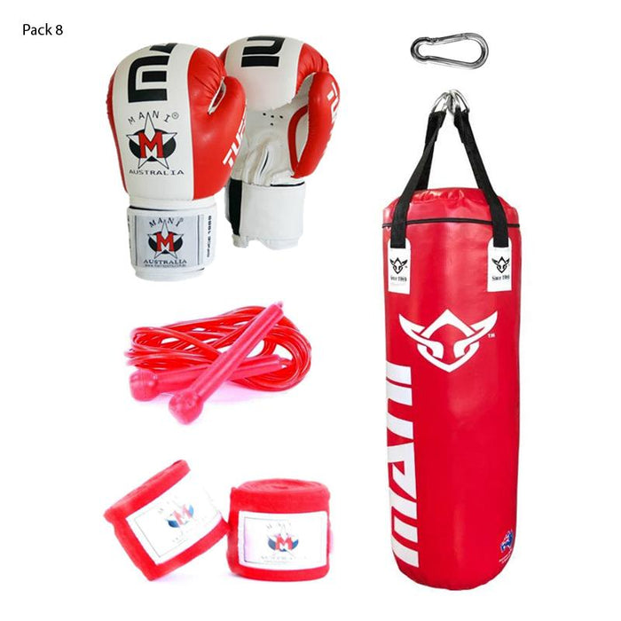 Mani 3ft Punching Bag + Boxing Gloves + Speed Rope + Hand Wraps +