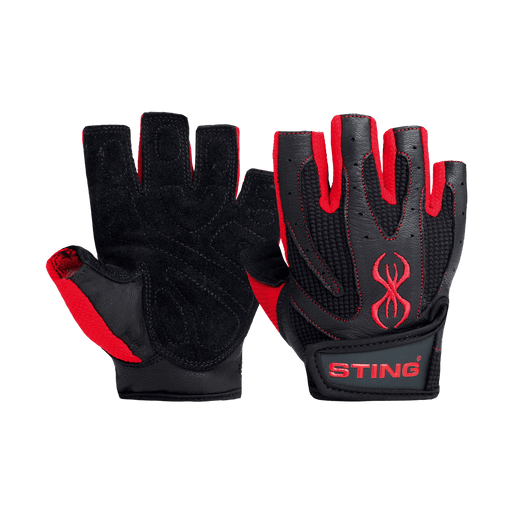 Gym Gloves Leather Weightlifting PRO Lift Wrist Strap by Javson - Black /  Red L/XL - Bunnings Australia