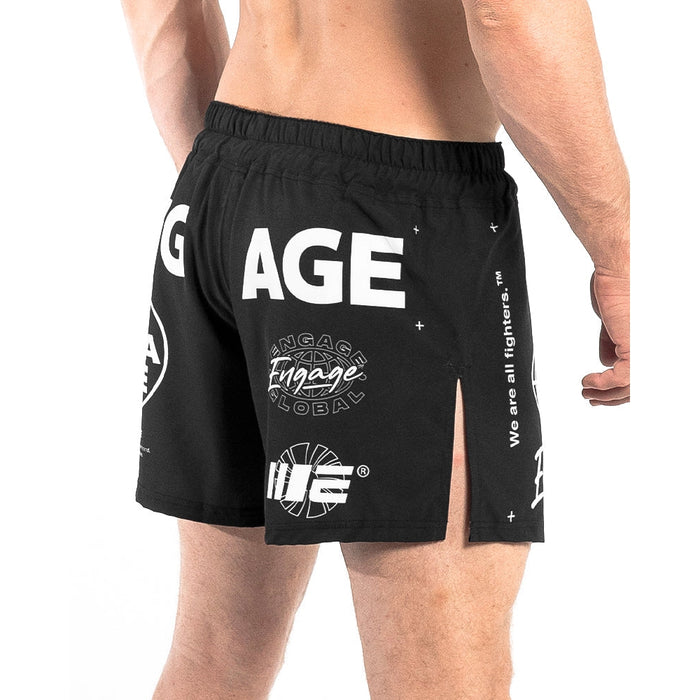 Engage Billboard MMA Hybrid Shorts - Black - MMA / K1 Shorts - MMA DIRECT