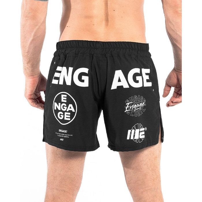 Engage Billboard MMA Hybrid Shorts - Black - MMA / K1 Shorts - MMA DIRECT